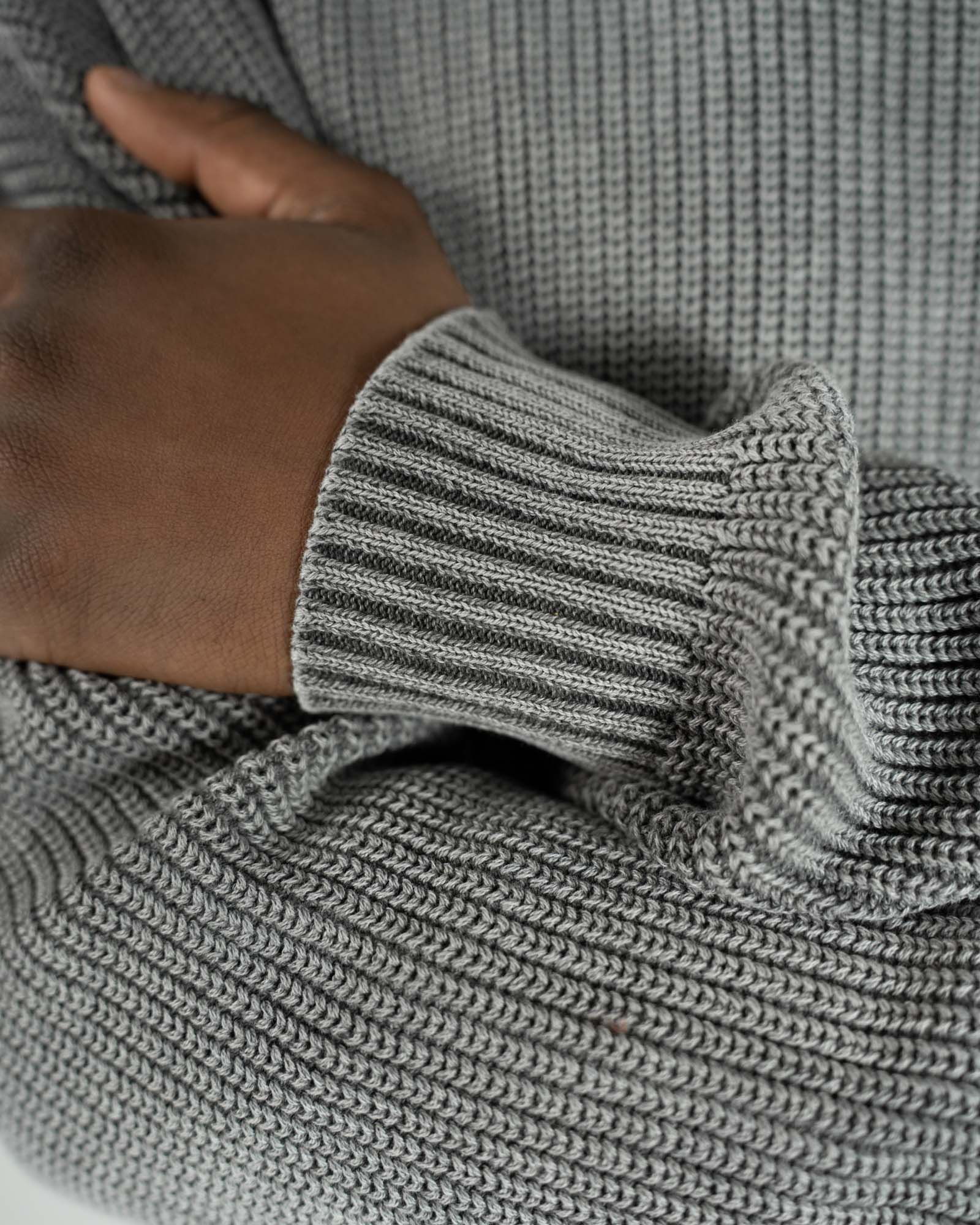 Fisherman Knit Washed Grey